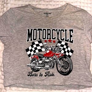 Cropped Motorcycle baby tee